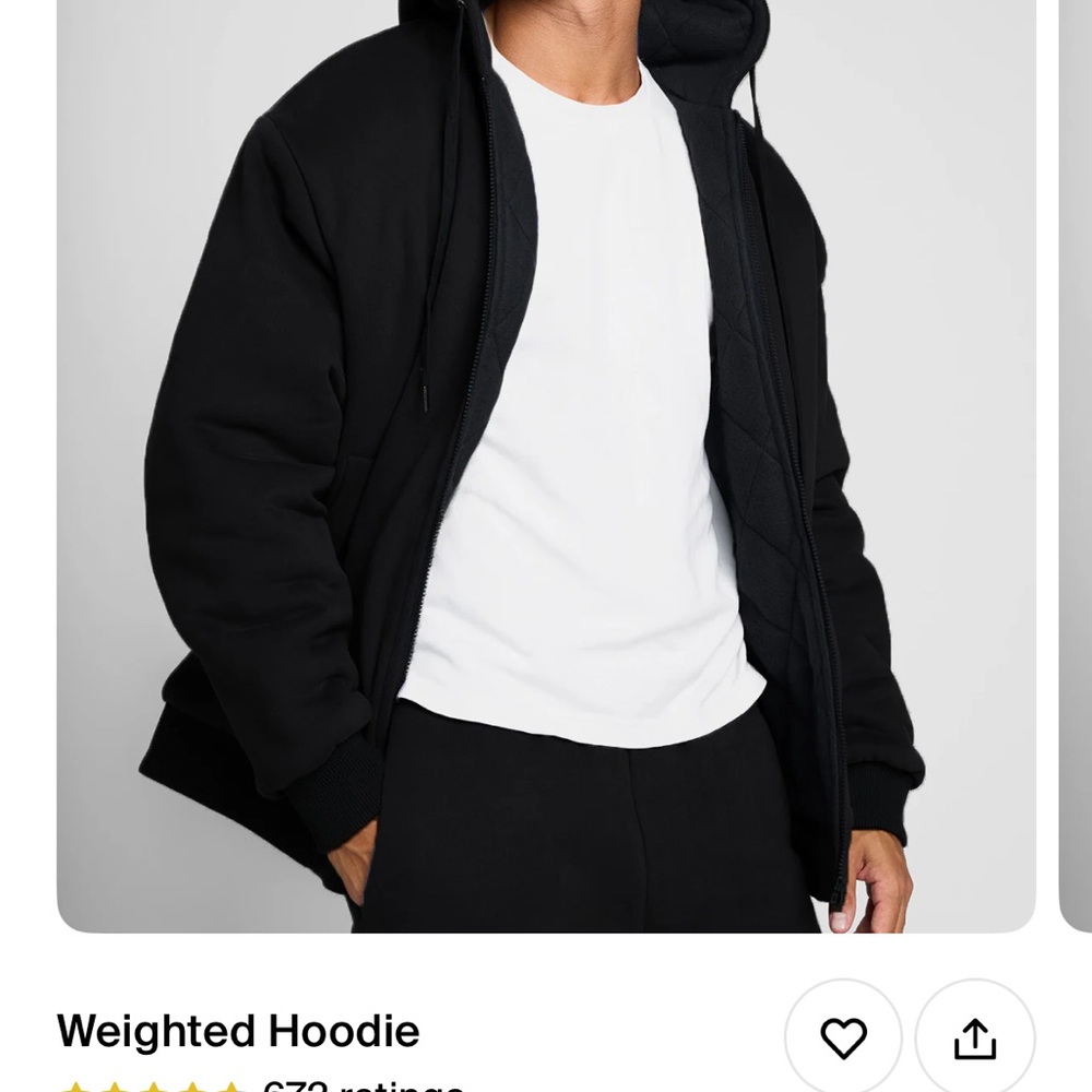 Men's Comfrt Weighted Hoodie in Onyx